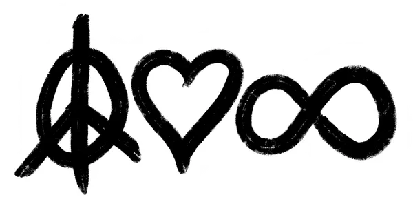 Peace Love Infinity logo.